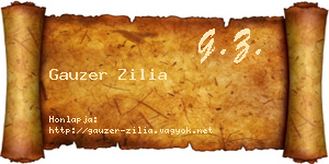 Gauzer Zilia névjegykártya